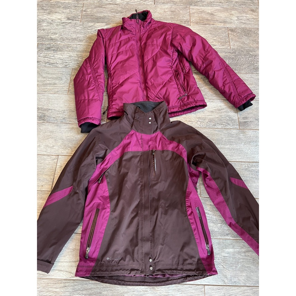 Columbia Interchange Jacket Bugaboo Hooded 3 in 1 coat‎ Small Titanium Ski Coat